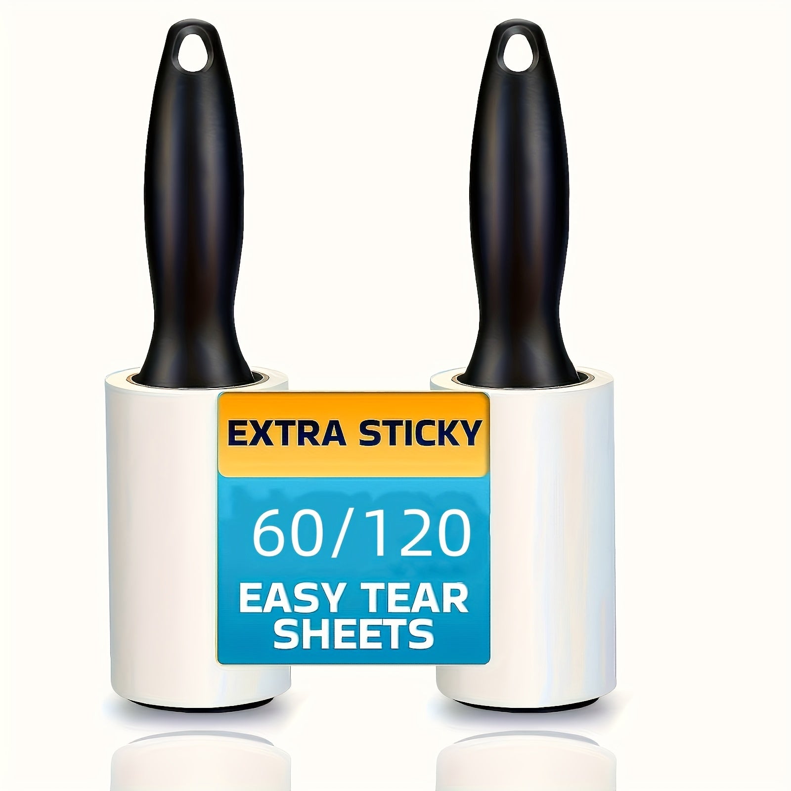 Pet Hair Remover Lint Roller Extra Sticky 60 Sheets Fragrance-Free For Furniture Clothes