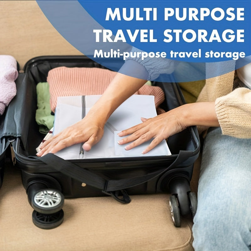 Juego de 4 bolsas de malla grandes con cremallera para ropa delicada, calcetines, ropa interior y organización de viajes