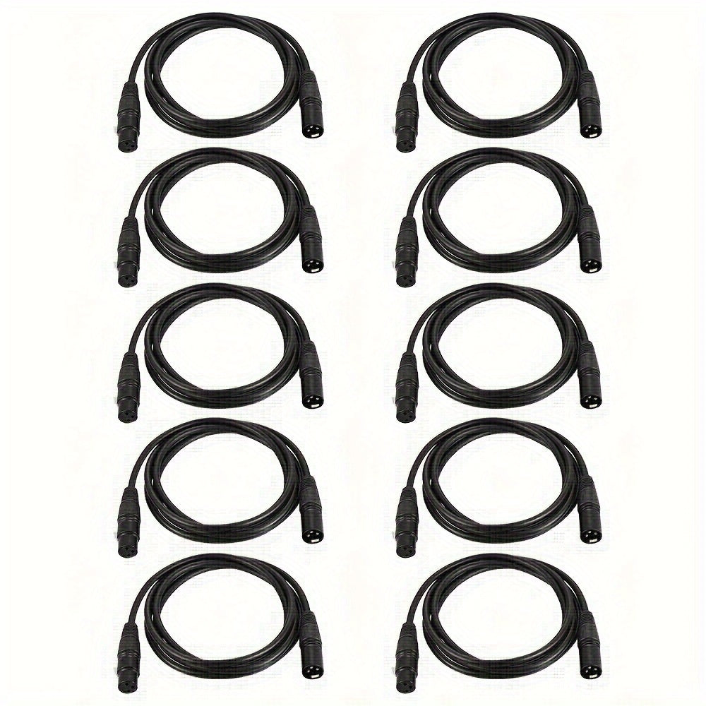 Xingzhaotong XLR Erkakdan Ayolga Mikrofon, KTV, Amplifikatör, Mikser uchun Audio Kabel - Qora, Cat6a Ethernetga mos, Floppy Ulanishi, Batareya talab qilinmaydi