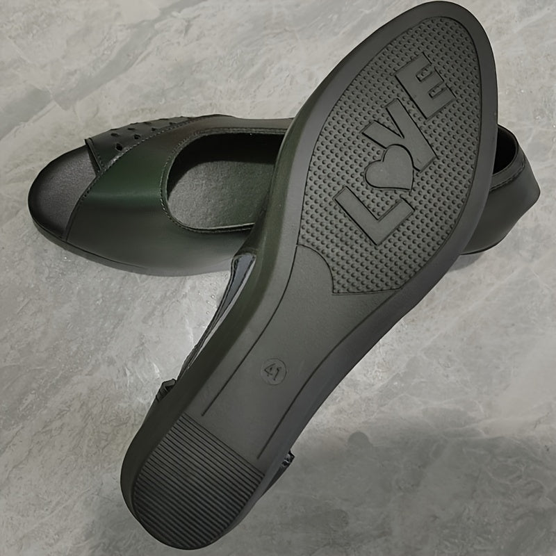 Women's Slip-On Wedge Sandals with Non-Slip Soles and Ankle Strap