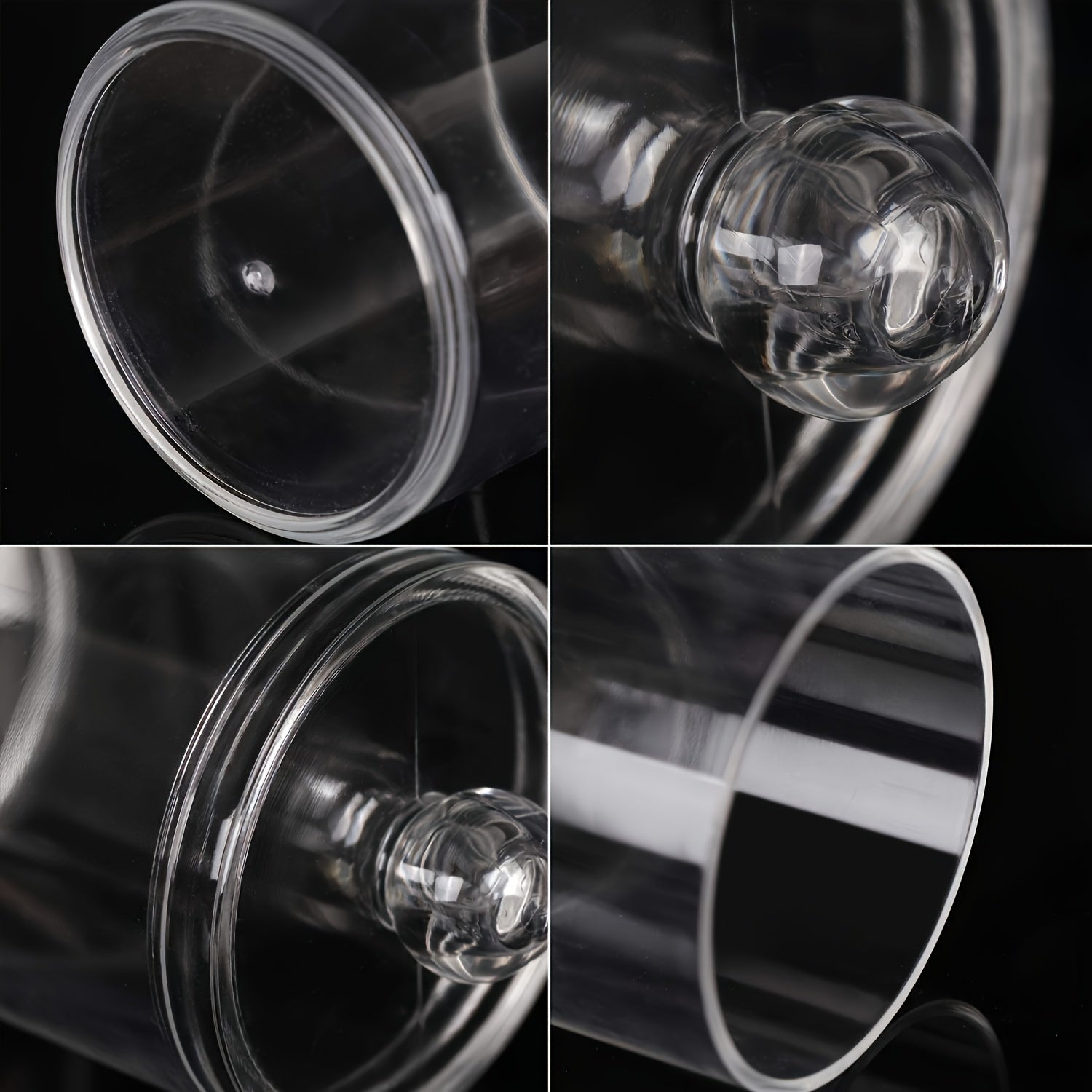 Clear Acrylic Storage Jar for Swabs Floss Powder Puffs and Beauty Eggs