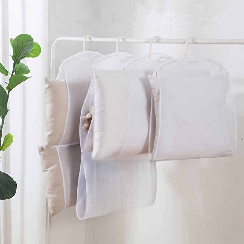 Red de secado de almohadas de poliéster blanco para almacenamiento colgante exterior