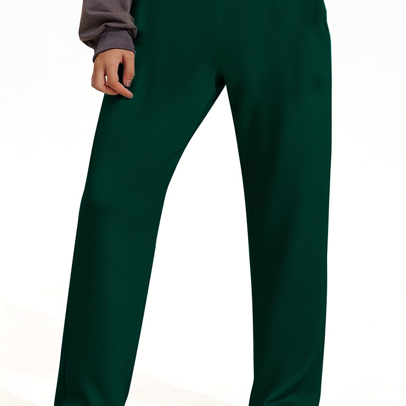 Pantalones de vestir rectos de talla grande para mujer, pantalones formales y casuales, otoño y verano