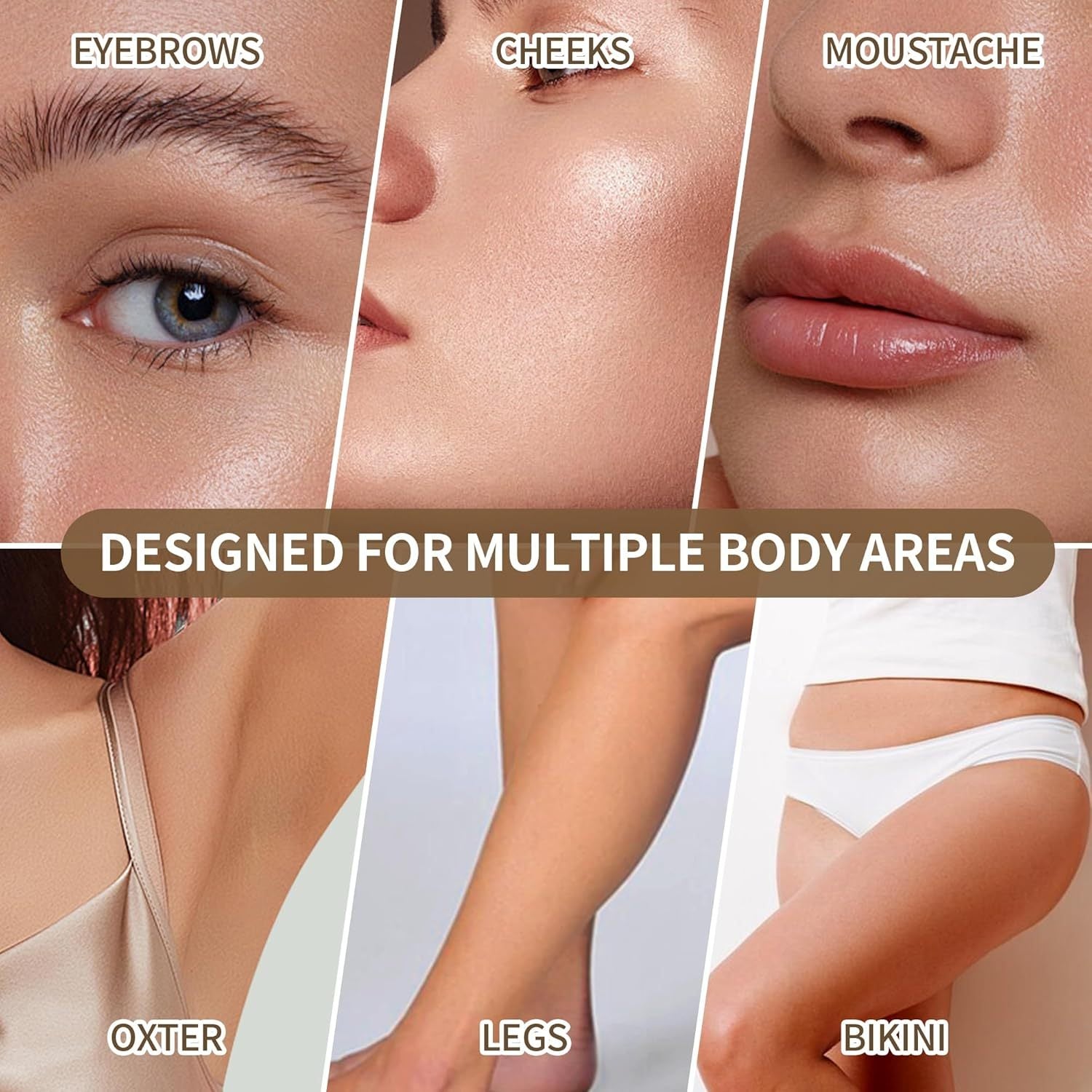 Rasuradoras de cejas, herramienta para depilación facial y exfoliación, paquete de 6