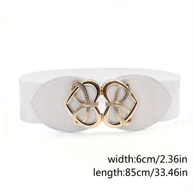 Женский эластичный пояс с пряжкой в форме сердца для повседневных и западных нарядов