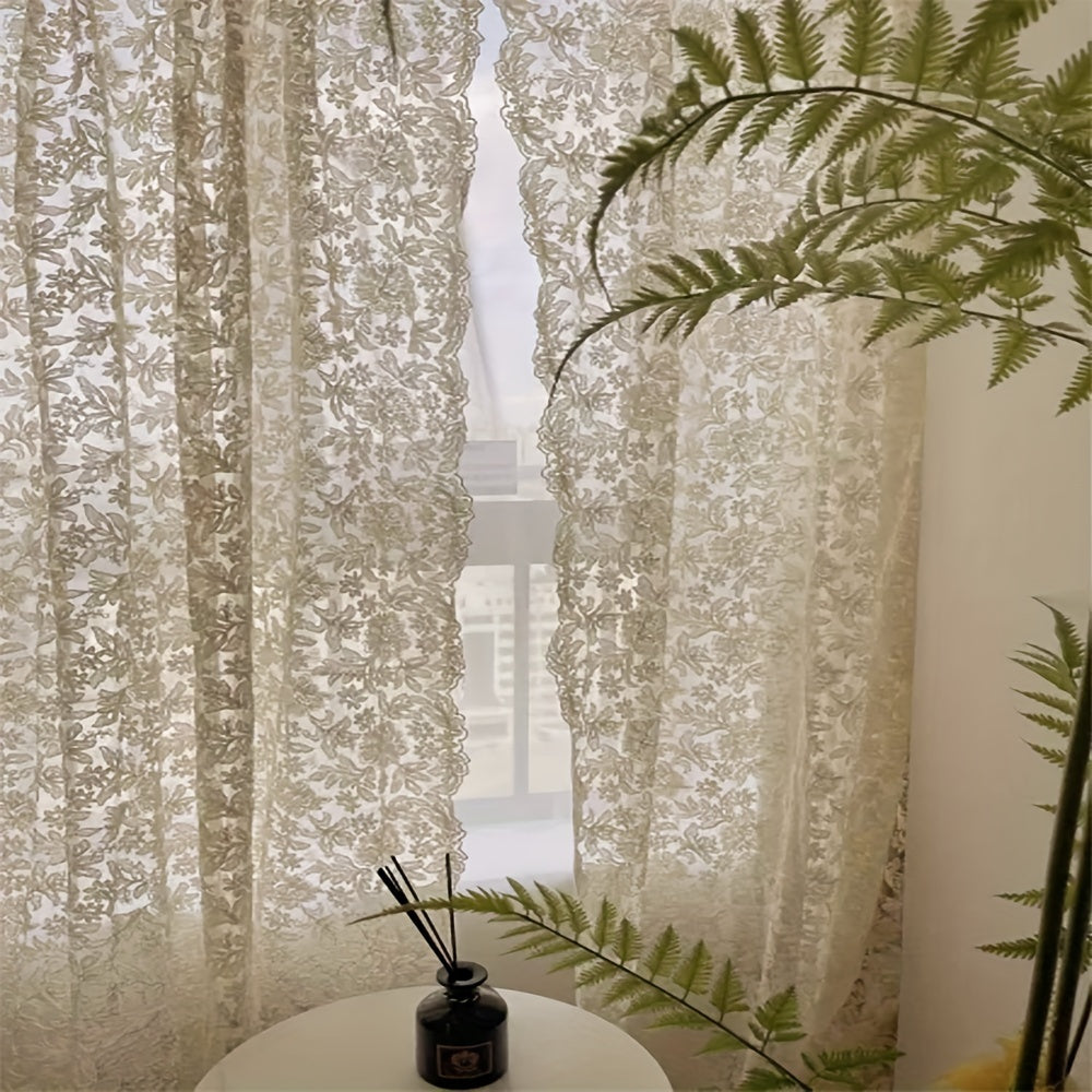 Vintage jacquard shaffof pardalar to'plami, yotoqxona, oshxona, restoranlar uchun ipak bilan tikilgan panellari bilan. Yuvilishi mumkin va astarsiz, romantik mavzu bilan barcha fasllar uchun mukammal.