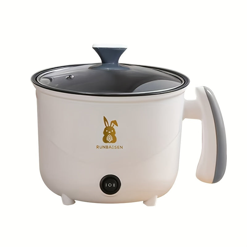 Compact 1.8L Electric Cooker with Dual Fire Power Adjustment for Pasta Noodles Steaks