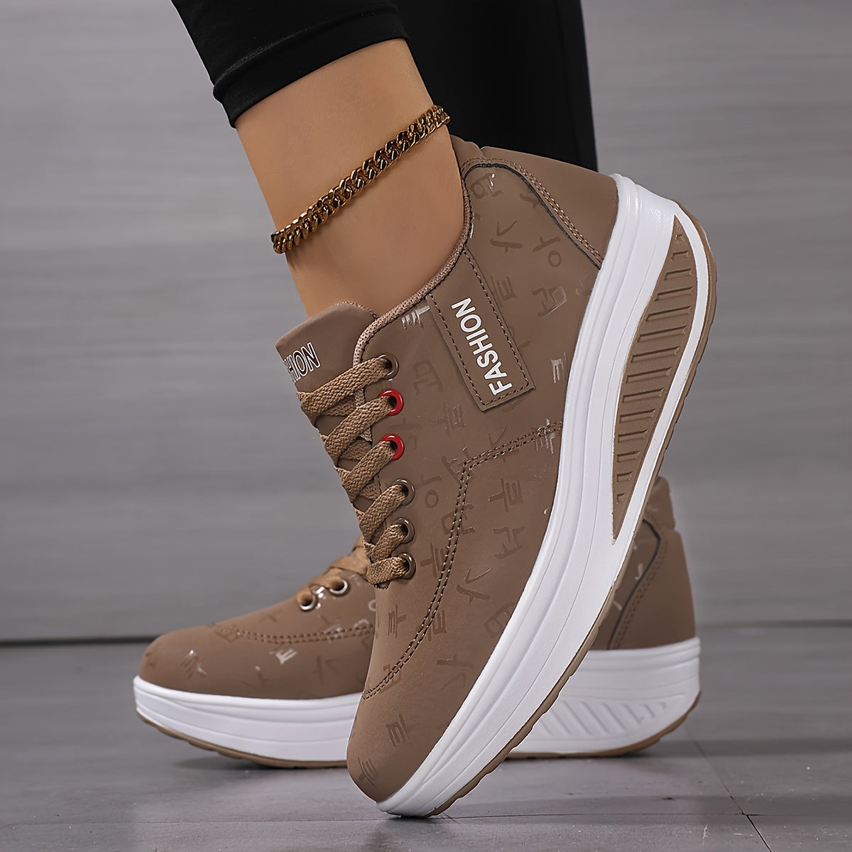 Women’s Fashion Sneakers Black with Pink Laces Lightweight Slip-Resistant Walking Shoes