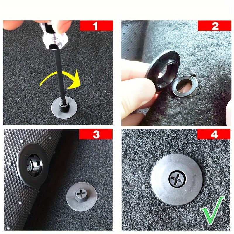 10 dona Universal avtomobil pol matoqlari, sirpanishga qarshi plastmassa fastenerlar, avtomobil aksessuarlari