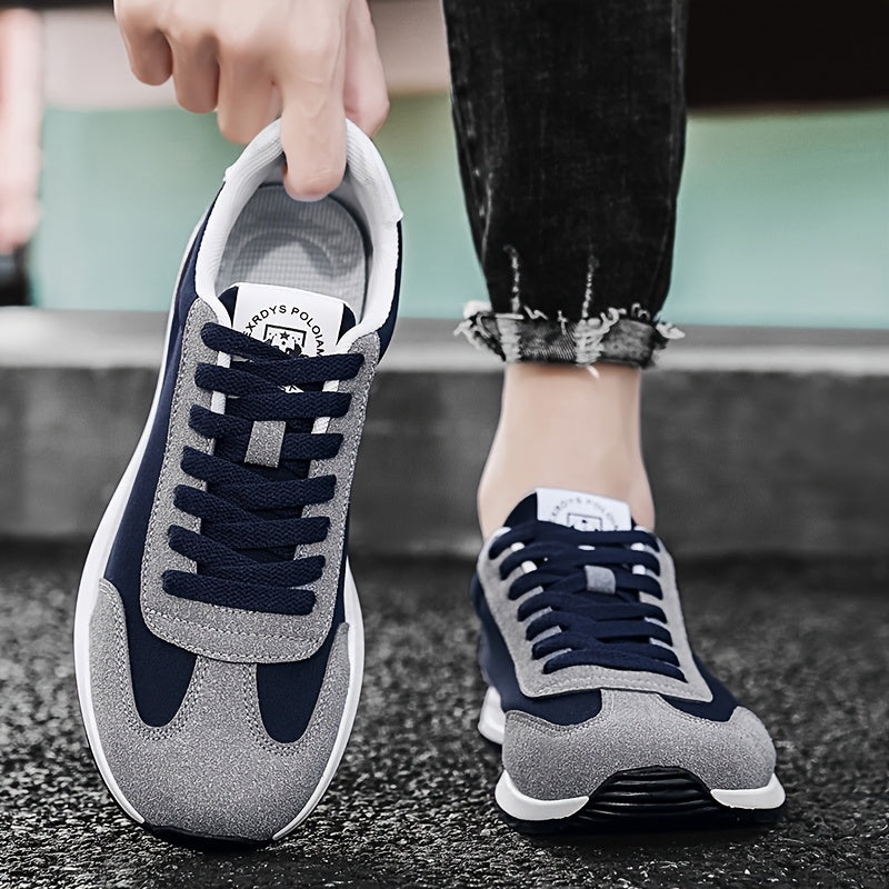 Men's Breathable Odor-Resistant Microfiber Sneakers for Running and Casual Wear