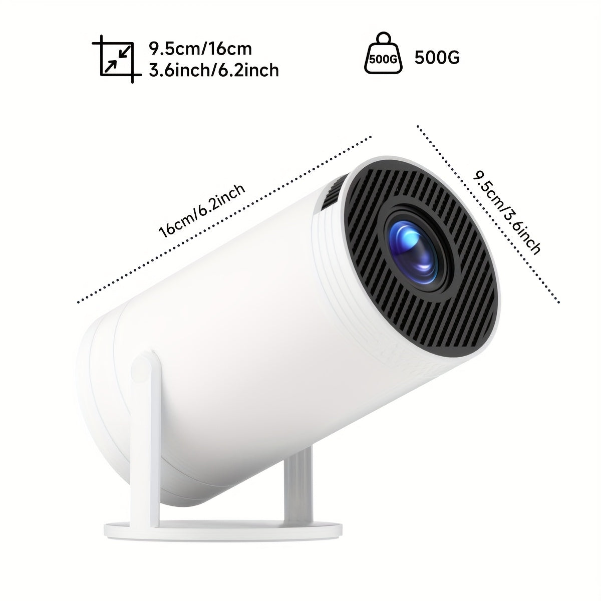 Wireless 4K Mini Projector Home Theater Video Projector with Wifi Bluetooth