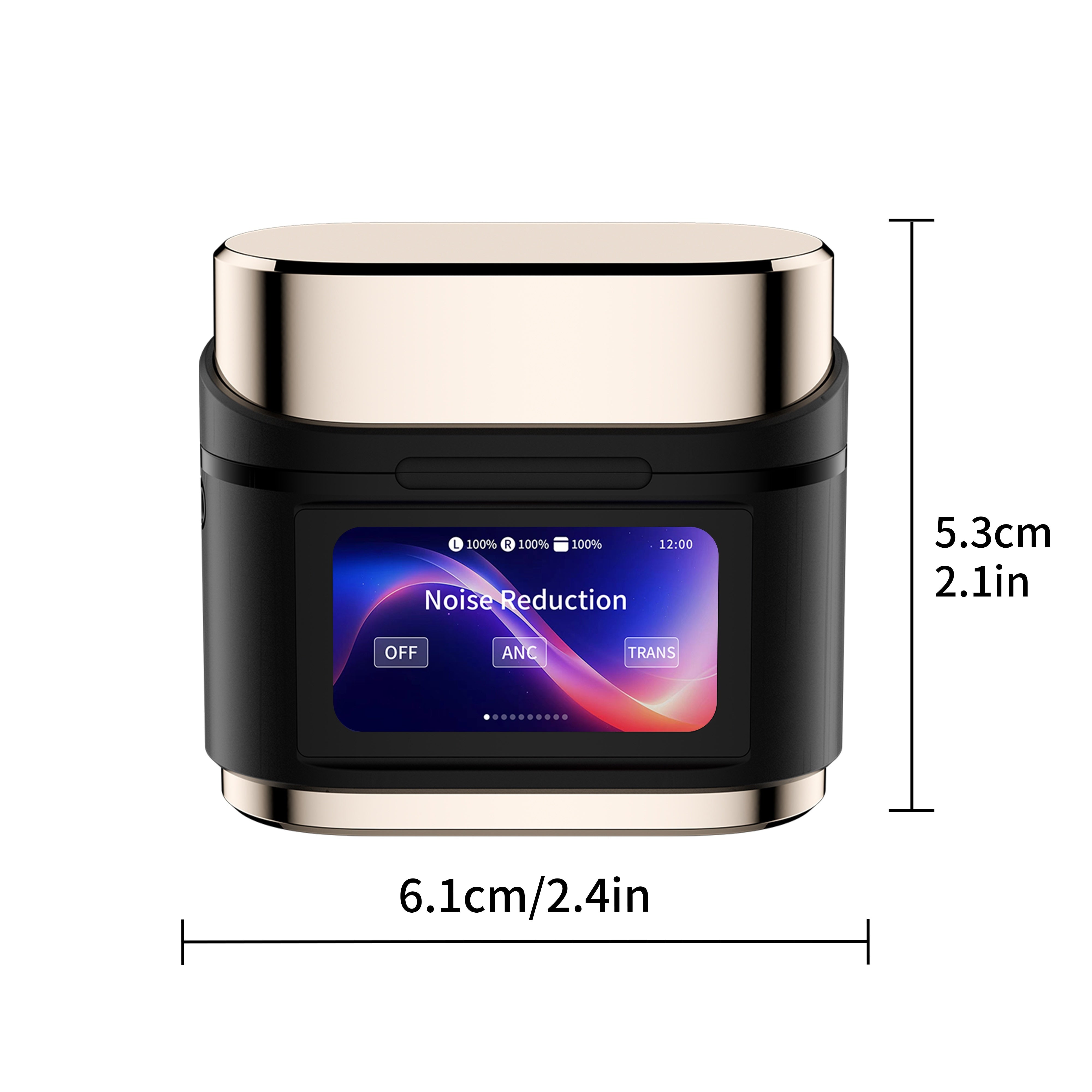 Wireless Headphones with ANC ENC Touch Screen Long Battery Microphone