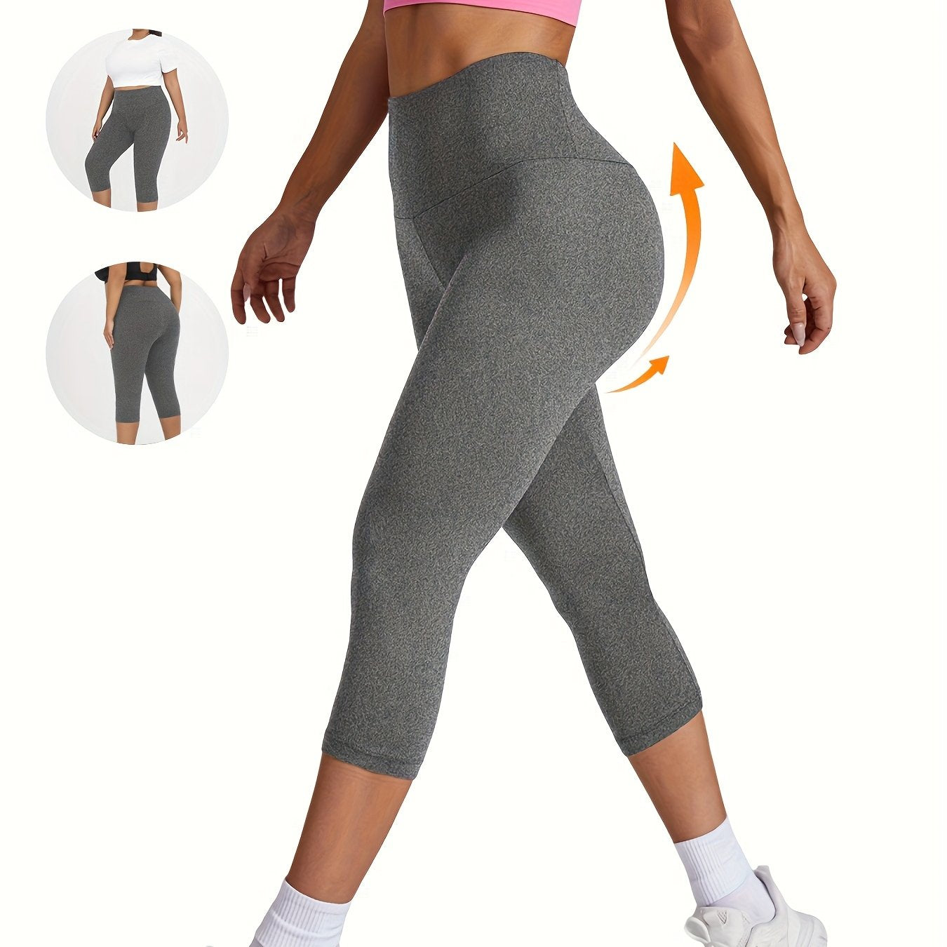 Women's Plus Size High Waist Soft Stretch Biker Yoga Leggings