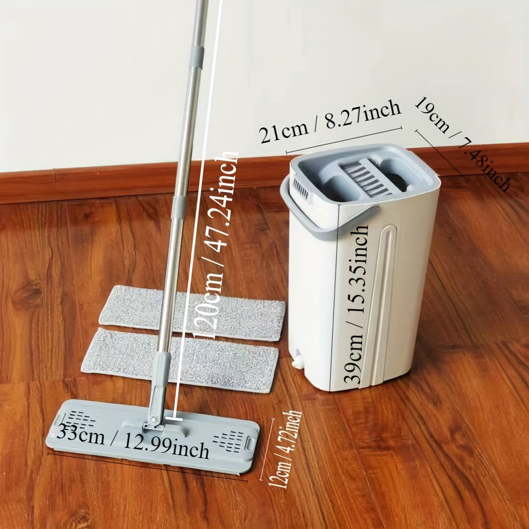 2 ta pad to'plami: Uy pol va plitalar uchun qo'lni bo'sh qo'yadigan tekis mopu, 360 daraja aylanuvchi va yuviladigan, yotoqxona va yashash xonasi uchun mukammal