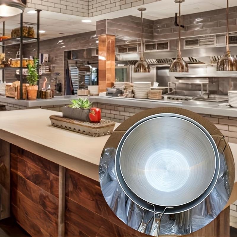 Stainless Steel Wok for Stir-Frying and Cooking Eggs, Durable Kitchen Essential