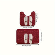 Два ультрамягких коврика для ванной с тиснением под камень, губчатый материал толщиной 25D. Нескользящие и хорошо впитывающие, подходят для использования в душе, на кухне, в прачечной и в качестве декора спальни.