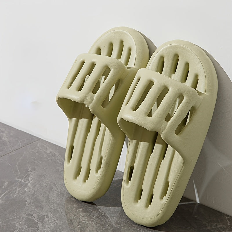 Women's EVA Slides Lightweight Slip-On Footwear Pastel Pink and White