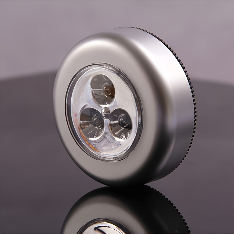 2-Pack Space-Themed LED Night Lights Battery-Powered Ceiling Downlights for Bedroom Hallway Cabinet