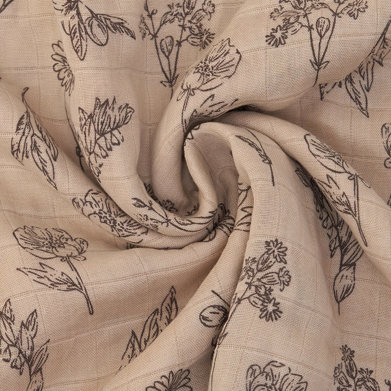 Muslin Swaddle Blanket for Newborns Soft Digital Print 109x120cm