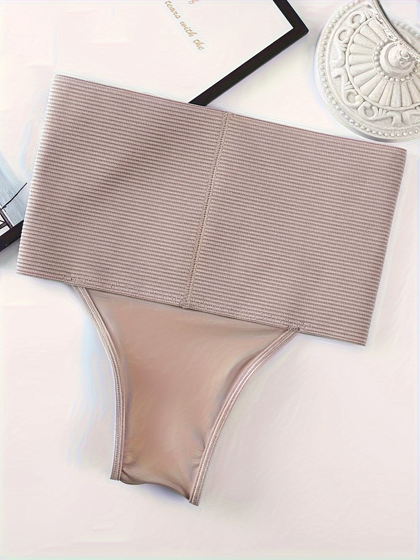 Women's High-Waist Shaping Panties Tummy Control Slimming Compression Breathable Polyester Elastane