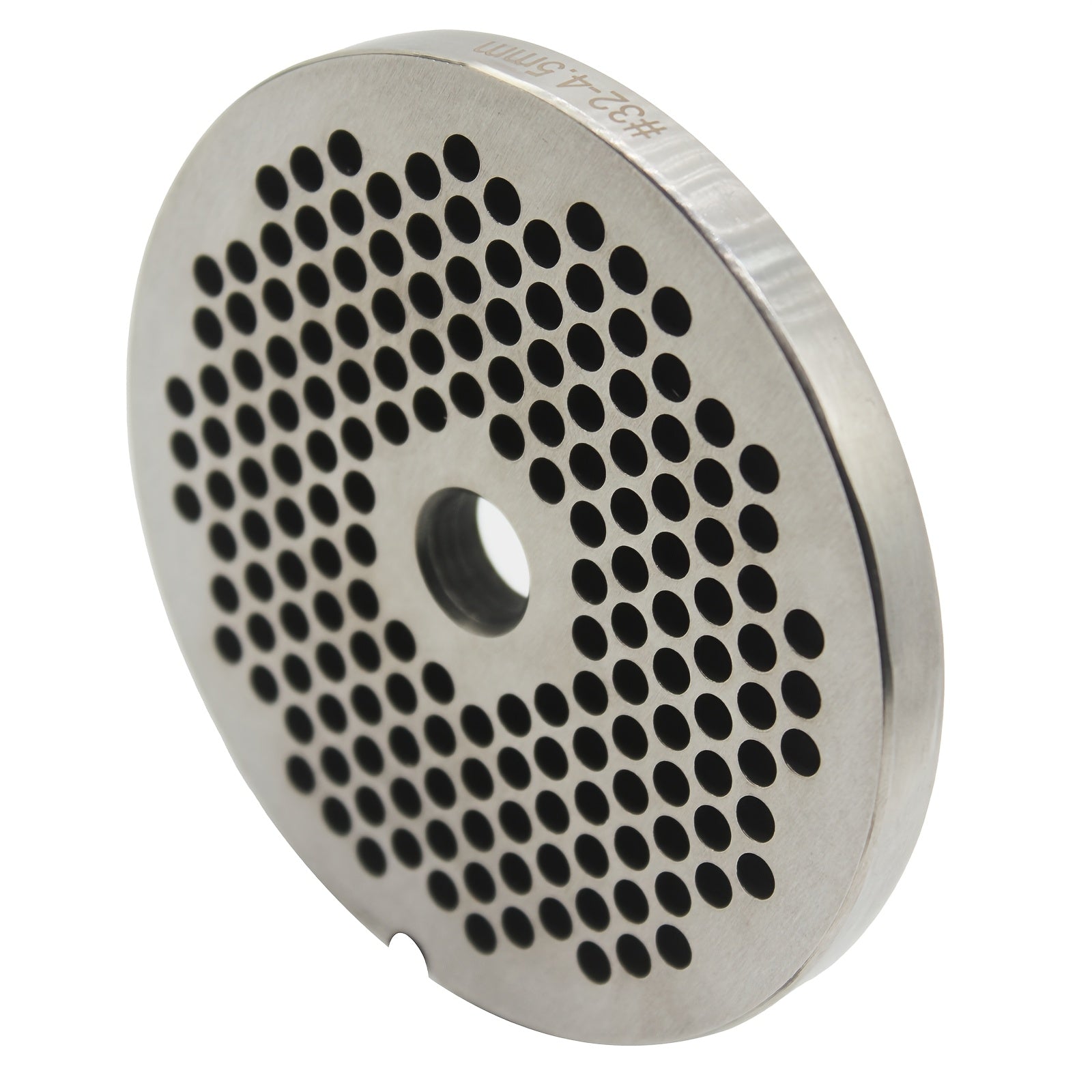 Mustahkam zanglamas po'latdan yasalgan go'sht maydalagich diski, 1 dona, 32-4.5mm teshikli plita - oziq-ovqat uchun xavfsiz, uyda yoki tijorat sharoitida oshxonalar uchun oddiy foydalanish uchun maydalagich qo'shimchasi