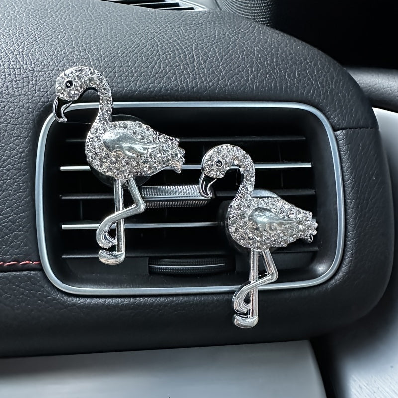 Car Air Vent Perfume Clip 2D Flat Elephant Cartoon Decor Accessory