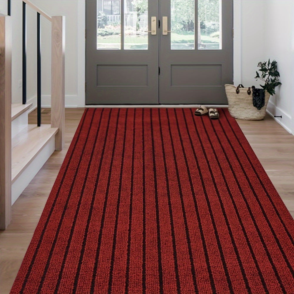 Alfombra antideslizante para interior y exterior, lavable, para entrada, balcón, con respaldo de goma