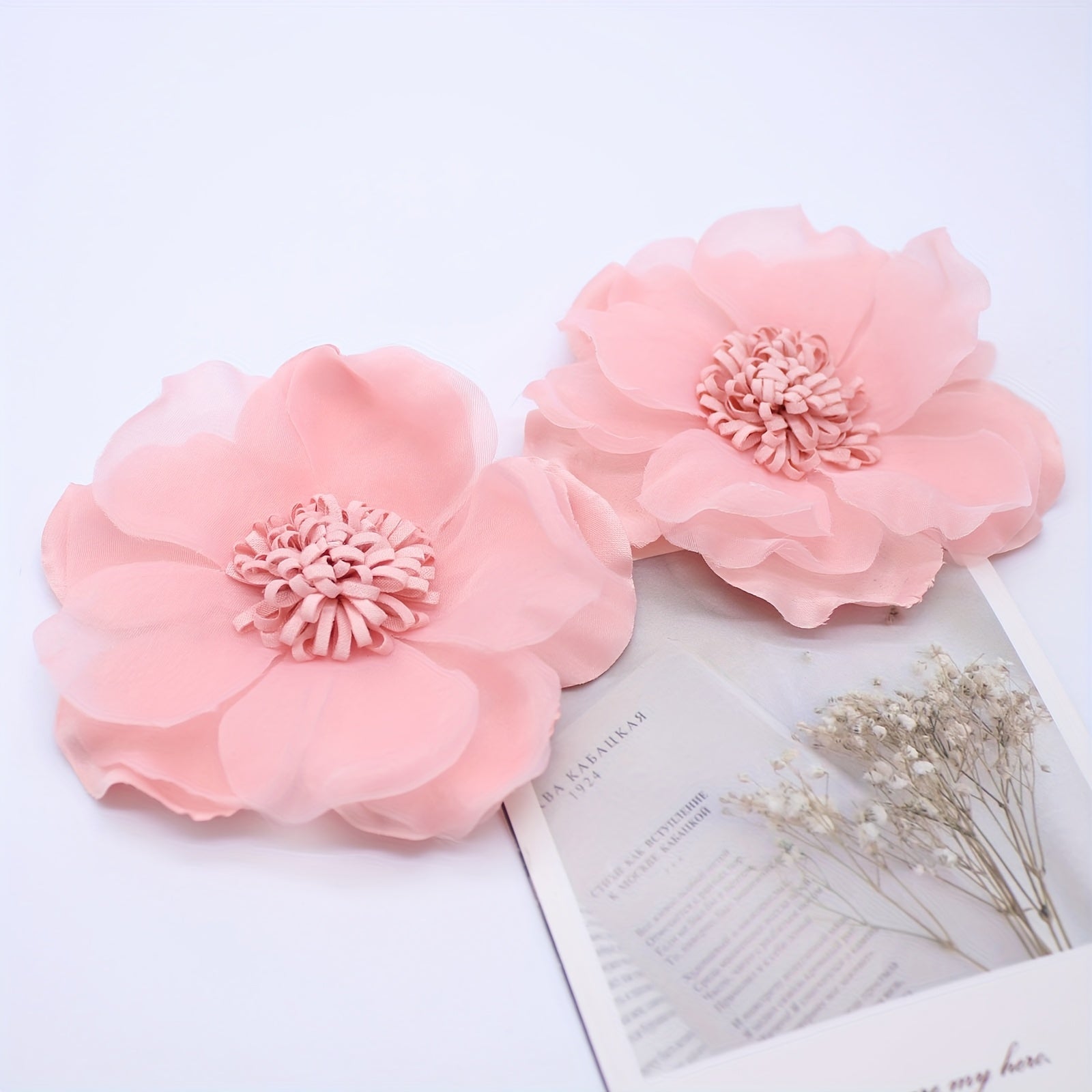 Women's Removable Floral Shoe Clips with Multi-Color Camellia Design