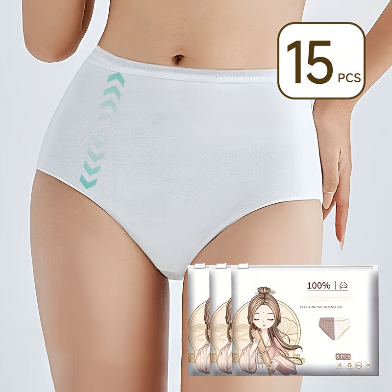 Ayollar uchun yuqori belli, bir martalik, nafas oladigan, toʻliq rangli, portativ ichki kiyim