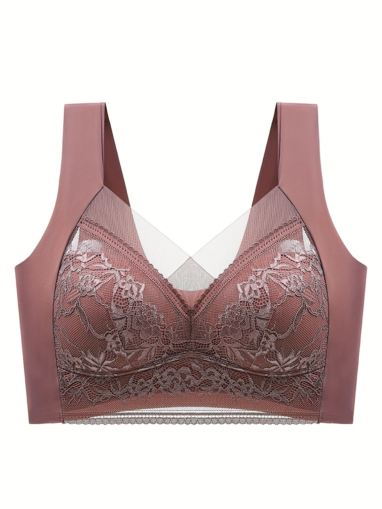 Women's Lace Wireless Full Coverage Bra Breathable Comfortable Lingerie