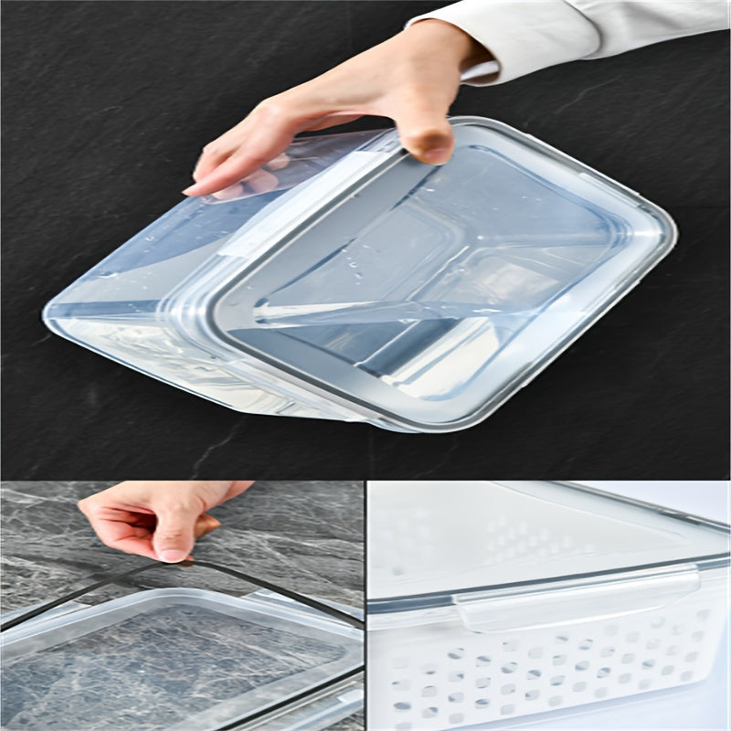 Qayta ishlatiladigan plastmassa oziq-ovqat saqlash konteynerlari, olib tashlanadigan chigitlar va klip bilan yopishtiriladigan muhrlar bilan