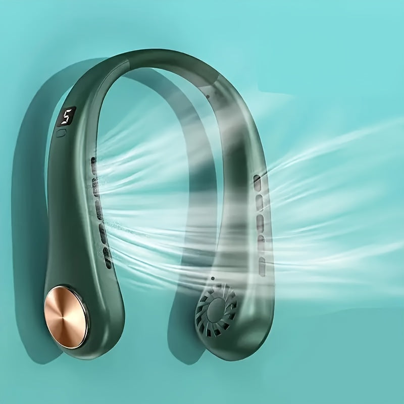 Mini Personal Bladeless Fan with USB Rechargeable 3 Speeds LED Display