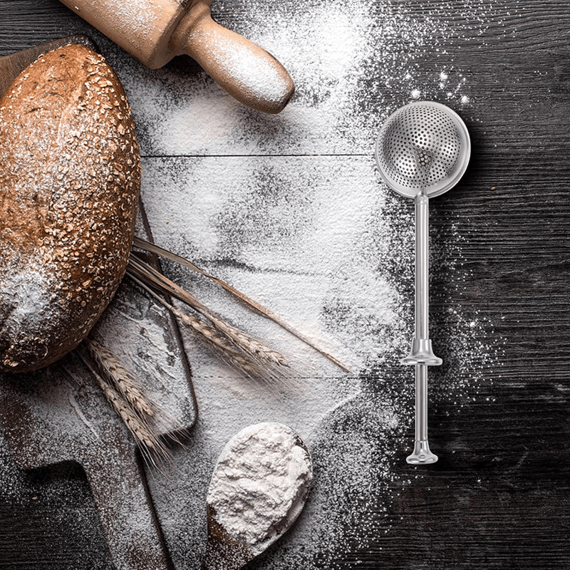 Stainless Steel Shaker Bottle for Spices and Sugar, Reusable Flour Dispenser