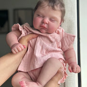 Realistic 19-Inch Reborn Baby Doll with Cloth Body and Toy Accessories Pink