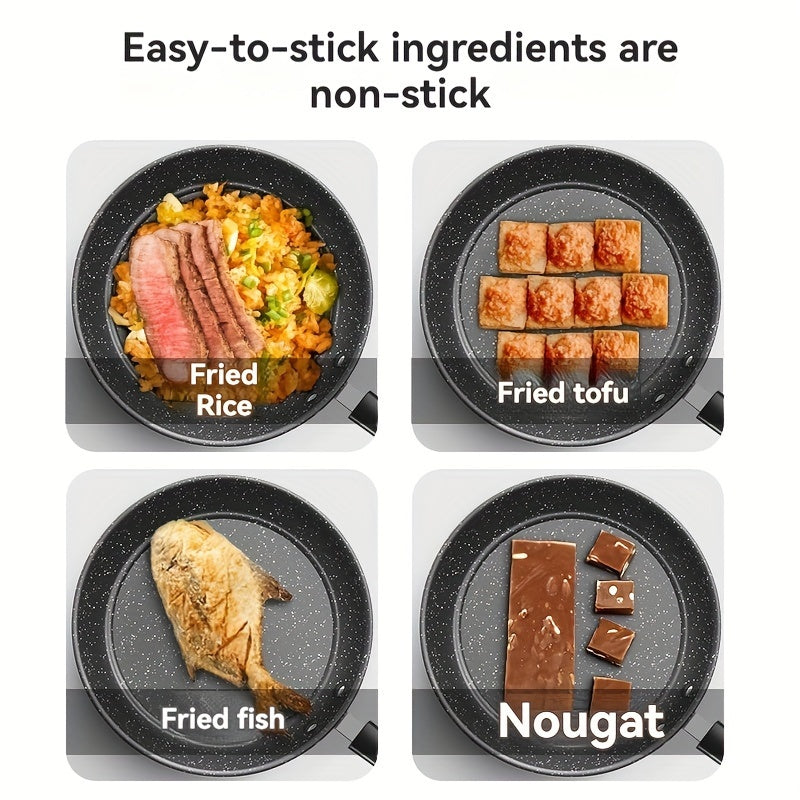 Non-Stick 24cm Flat Bottom Frying Pan for Eggs and Steak on Electric Gas Stoves