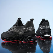 Men's Breathable Mesh Sneakers All-Season Casual Running Shock-Absorbing Shoes