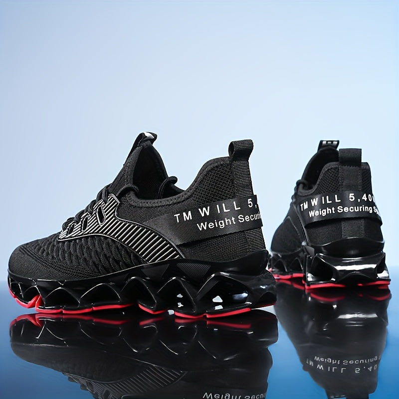Men's Breathable Mesh Sneakers All-Season Casual Running Shock-Absorbing Shoes