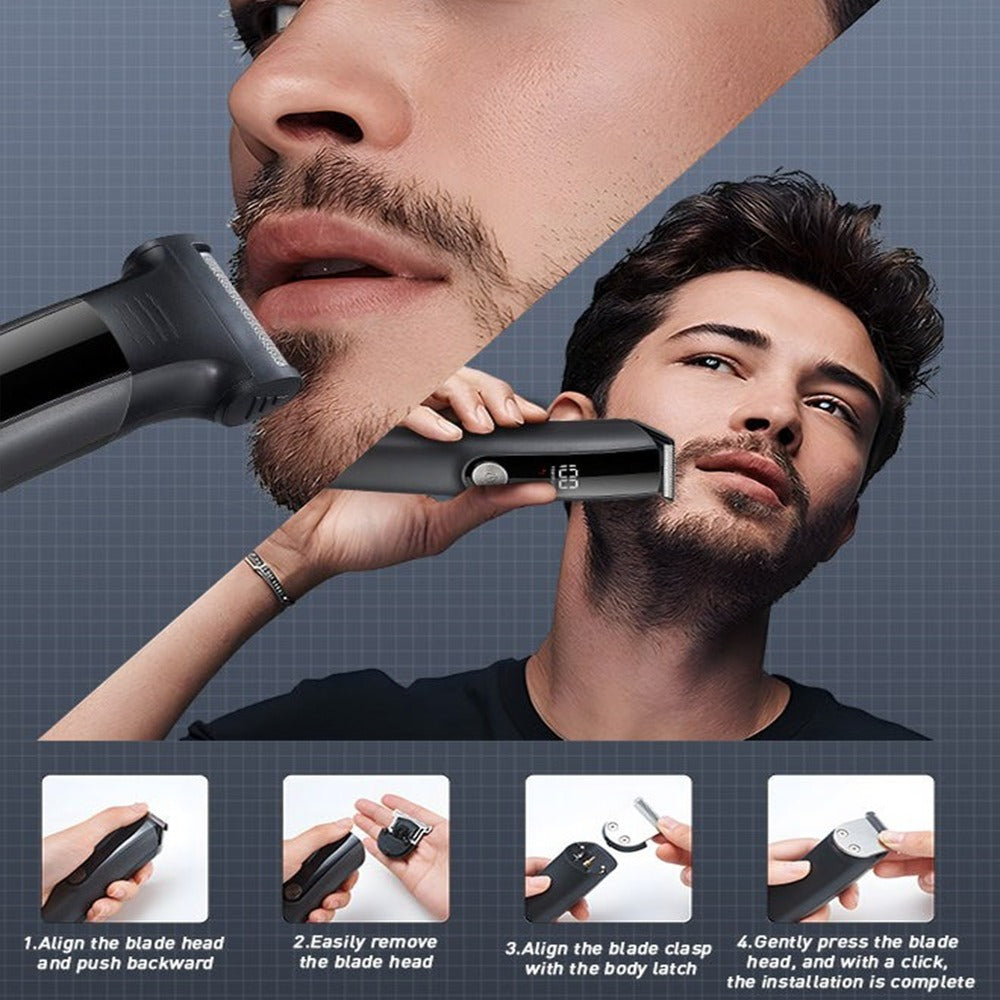 Профессиональный набор для ухода «пять в одном» с цифровым дисплеем для ухода за всей телом