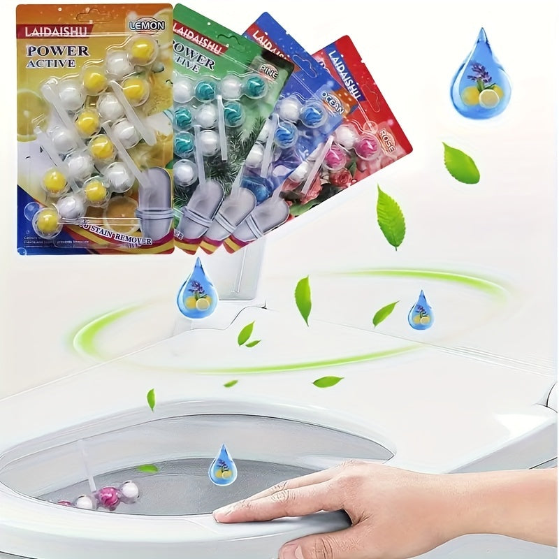 16 Automatic Toilet Cleaning Balls Odor Neutralizer No Electricity Bathroom Freshener