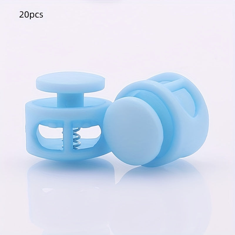 20 Pcs Color Nylon Spring Buckles for Shoes Luggage-Adjustable Buckles