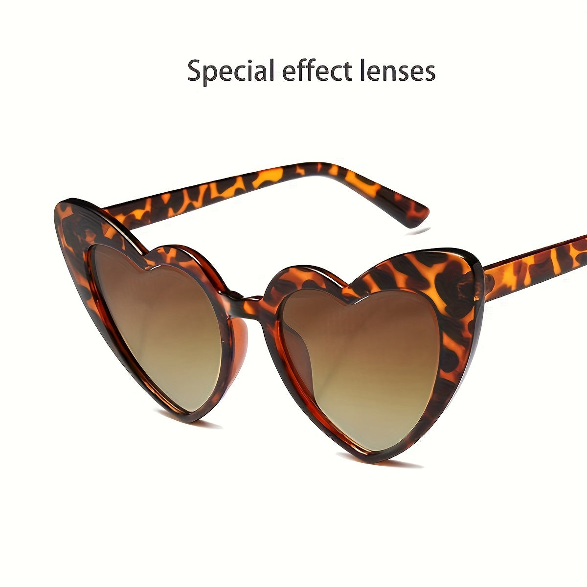 Ayollar uchun yurak shaklidagi diffraksiya ko‘zoynaklari, o‘rta rangli ramkalar bilan, partiyalar va festival uchun