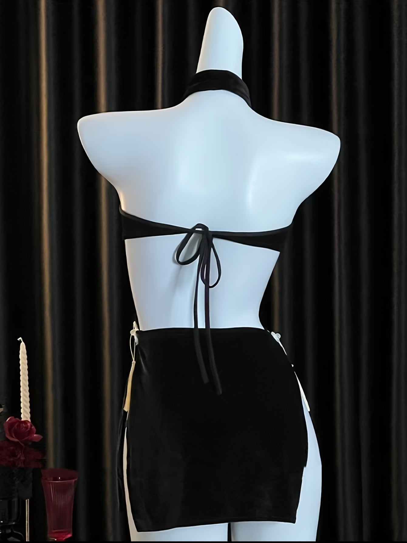 Jozibali O'rik Gul Cheongsam, Yuqori Yirtilish va Velur Ichki Kiym