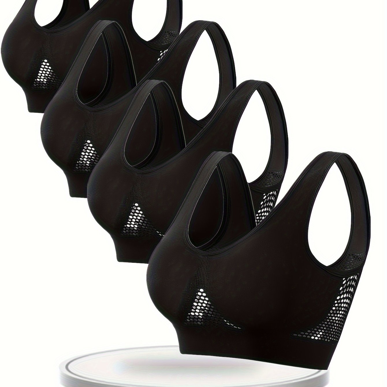 Women's Mesh Sports Bra Seamless Comfortable for Running and Exercise