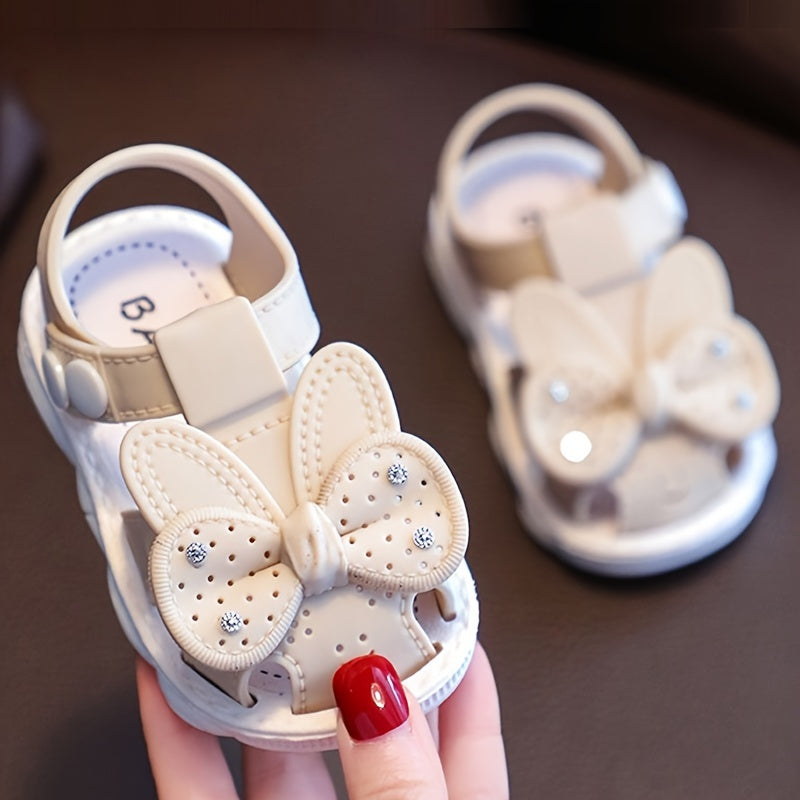 Girls Summer Sandals with Bowknot Non-Slip Lightweight EVA Outdoor Shoes
