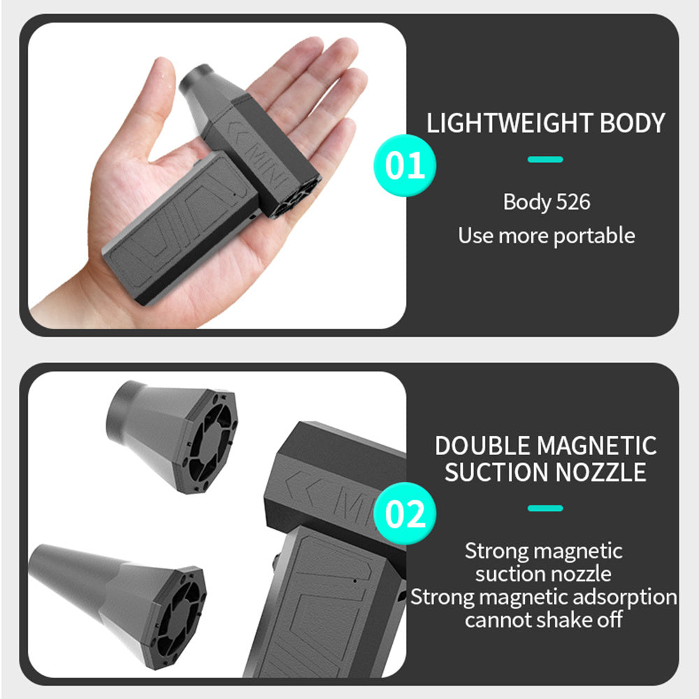 Mini Jet Hairdryer Handheld Fan 90,000 RPM Electric Air Blower Compact Durable