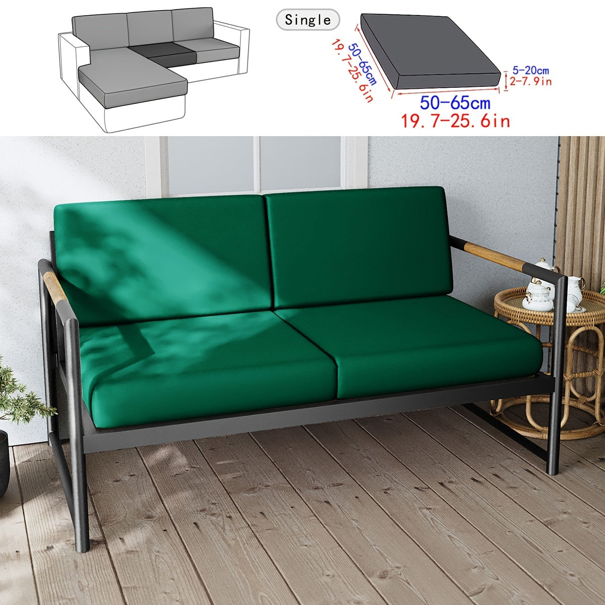 Водонепроницаемый чехол для уличной подушки из молочного волокна для садовой мебели на веранде