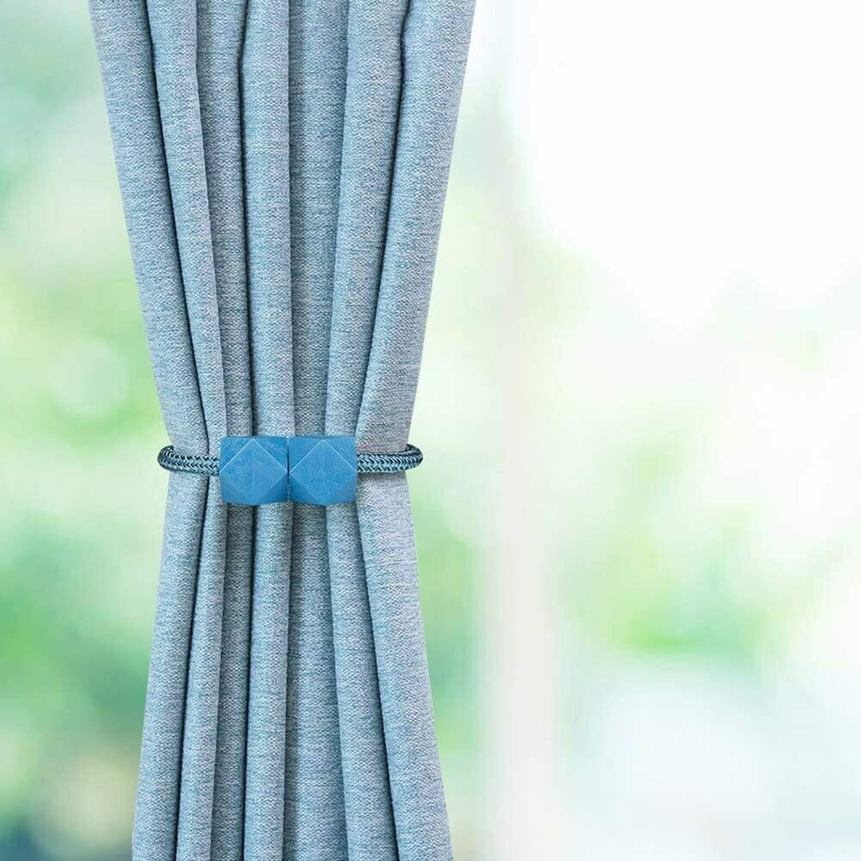 Juego de 4 sujetadores de cortina magnéticos modernos, resistentes y elegantes, decoración para dormitorio y sala de estar