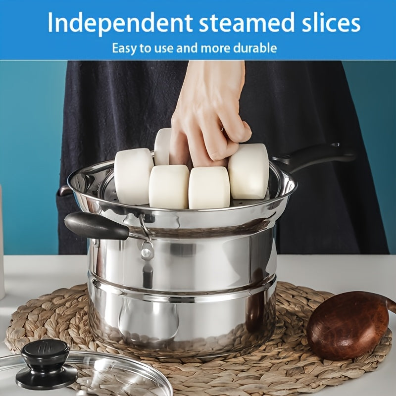 Stainless steel soup pot with lid strainer versatile kitchenware 70cm