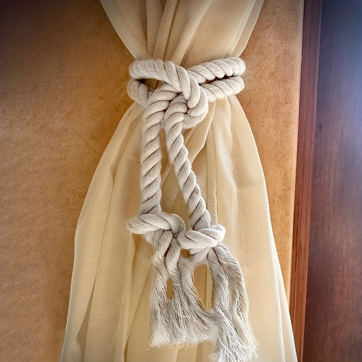 Набор из 2 современных простых льняных занавесок с 1 парой завязок, идеально подходящих для оконных занавесок в гостиной, кухне и спальне