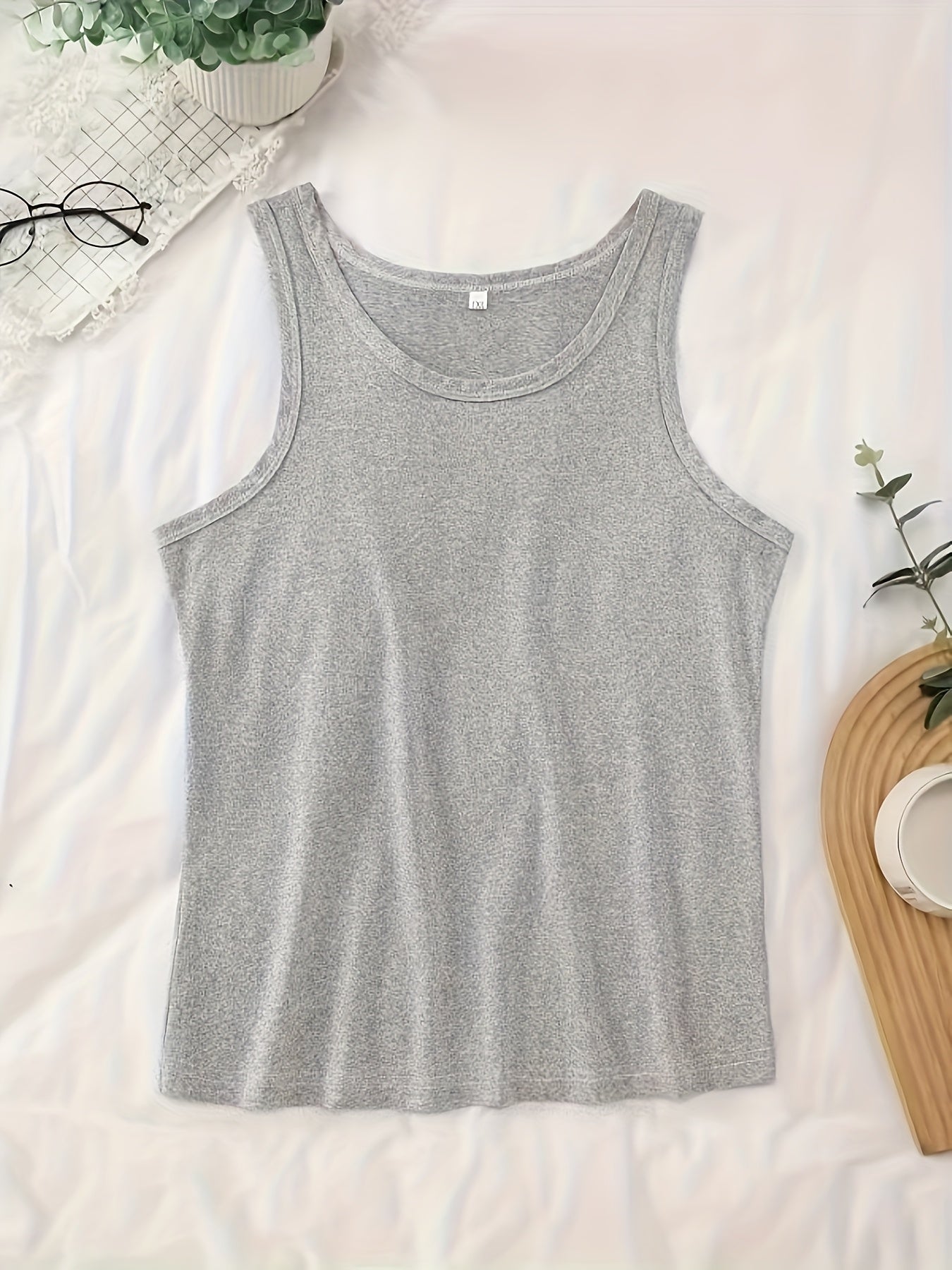 Женские майки без рукавов больших размеров из мягкой эластичной ткани, повседневная одежда комплект